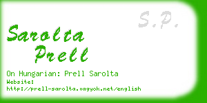 sarolta prell business card